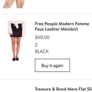 Free People faux leather miniskirt